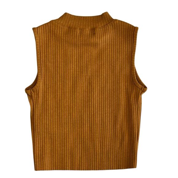 GB GIRLS Ribbed Mock Turtleneck Sleeveless Top Small Nwot - Picture 4 of 4